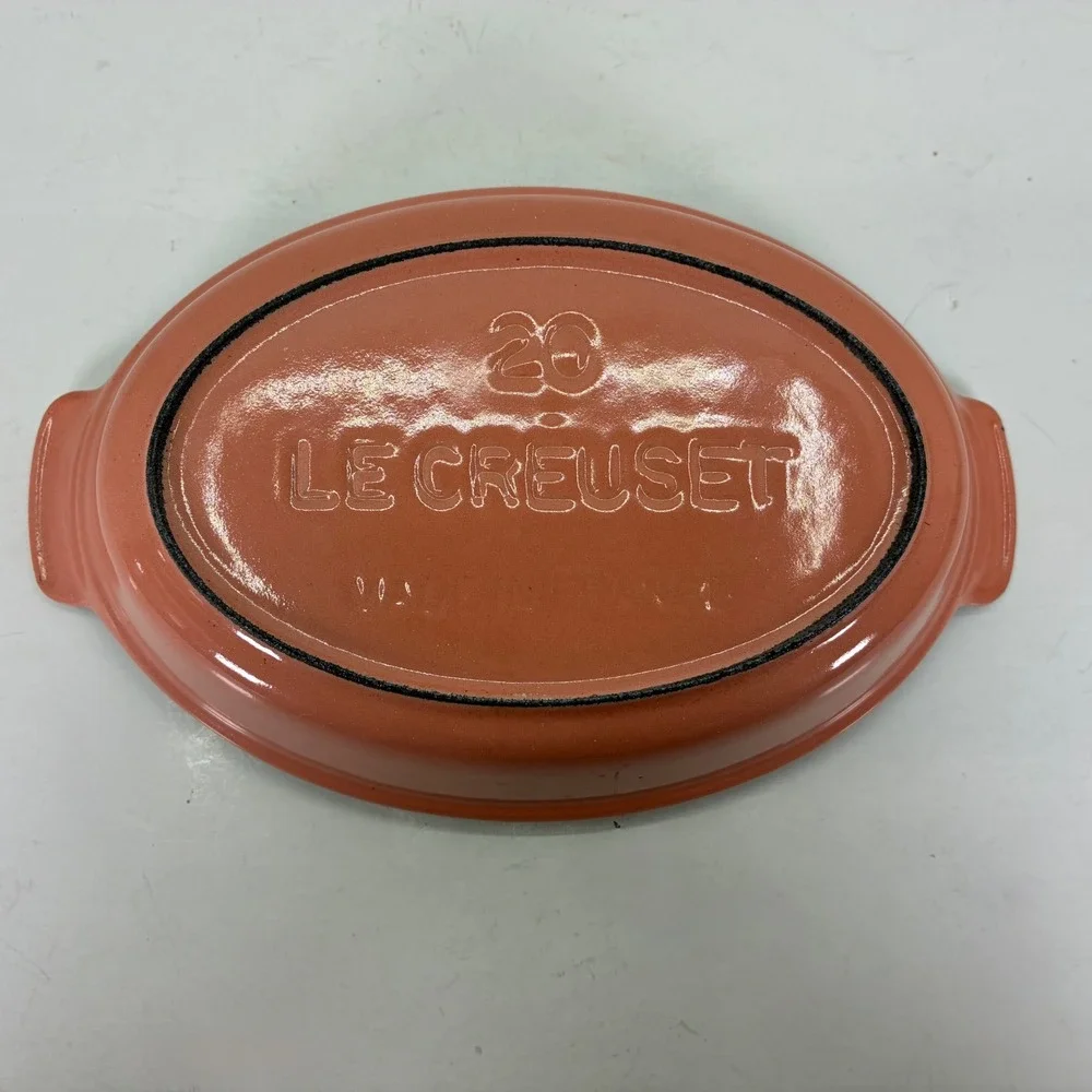 Le Creuset 20 Oval Au Gratin Baker Flame Orange Enameled Stoneware Baking Dish